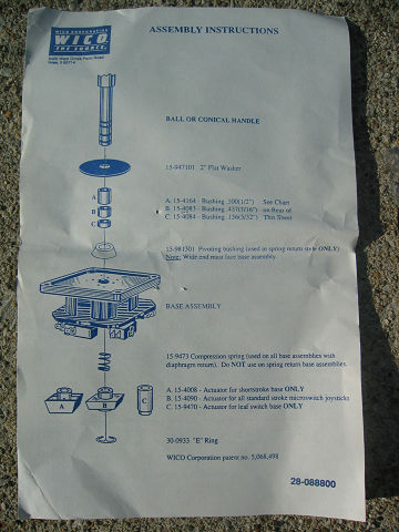 joyistick instructions back